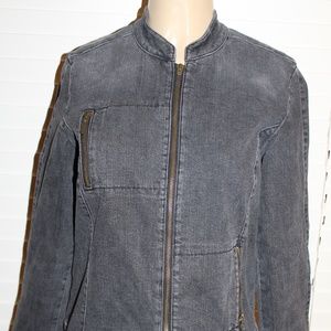 Caslon cotton stretch denim jacket size l